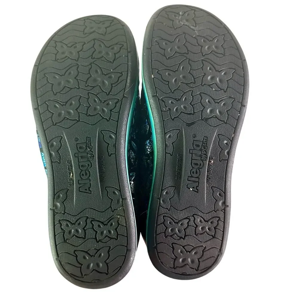 Alegria Women's 37 Icy Blooms Essence Leather & Fabric Comfort Shoes ESS-924